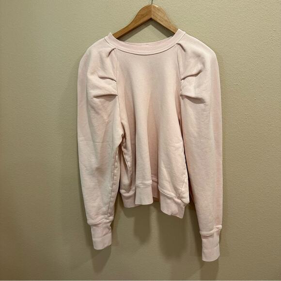 Citizens of Humanity Pink Puff Sleeve Cotton Sweatshirt Medium - Picture 13 of 15